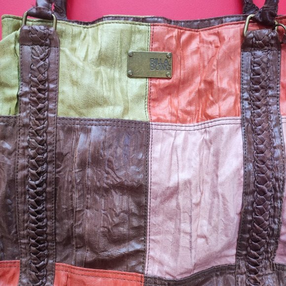 Billabong boho patchwork bag brown pink white - Picture 3 of 9